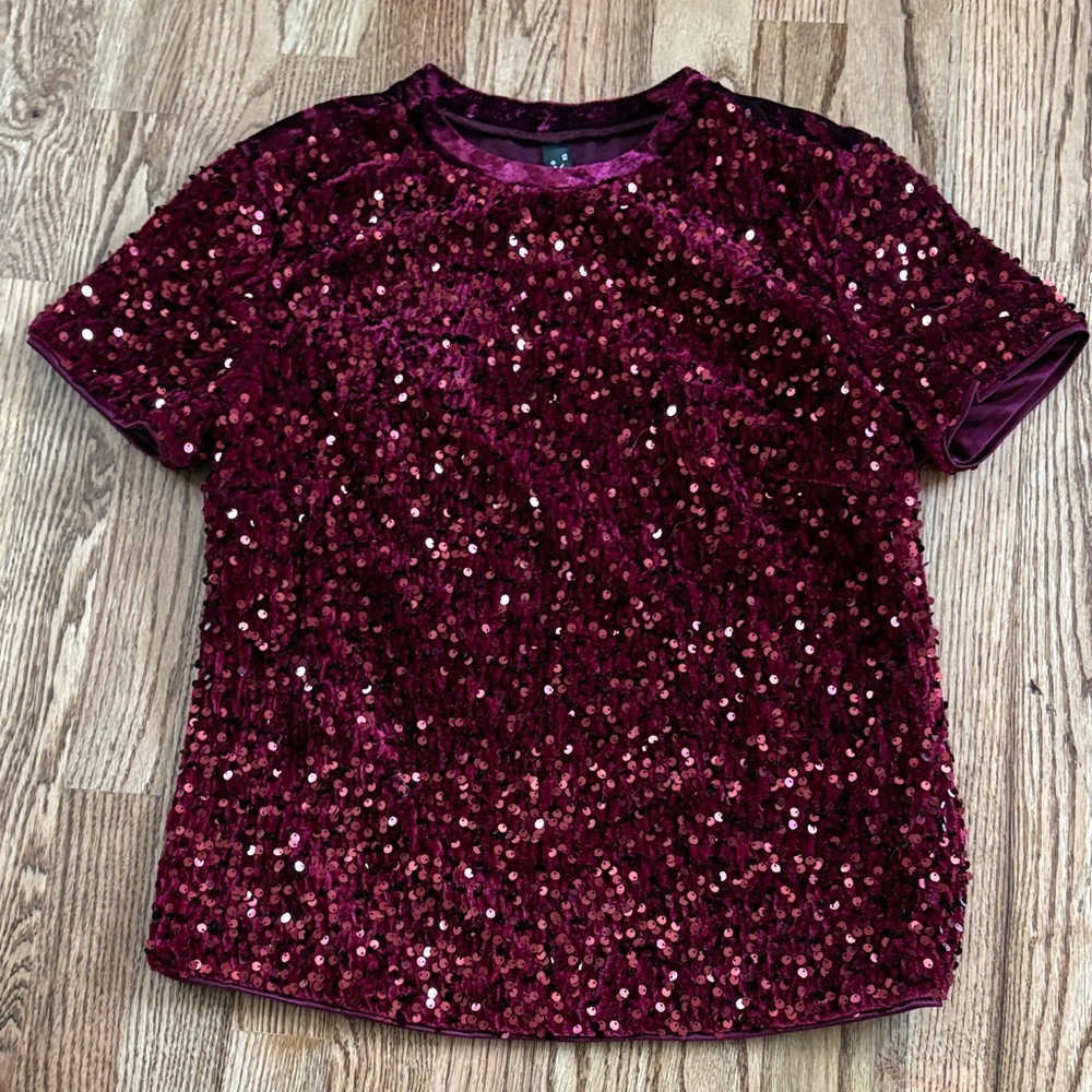 Red Sequin Top
